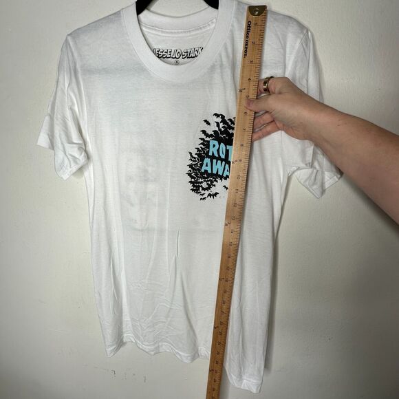 Jesse Jo Stark Chrome Hearts White Rot Away Wish I Was Dead Graphic Tee S - Picture 8 of 9